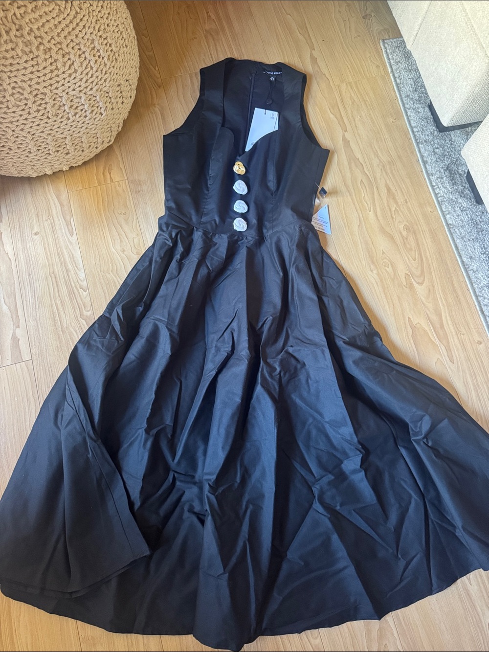 NADINE MERABI  Annabelle Black Dress